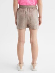 Reiss Mink Cleo 9-12 yrs Linen Drawstring Shorts - Image 5 of 6