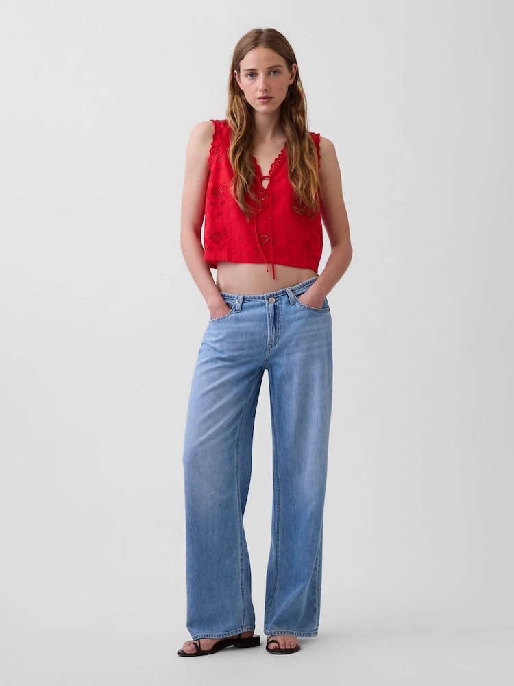 Gap Light Wash Low Rise UltraSoft '90s Loose Jeans - Image 1 of 1