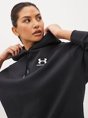 Negro - Sudadera básica de corte extragrande con capucha en polar de Under Armour - Imagen 5 de 7