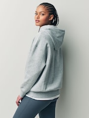Gris - Sudadera básica de corte extragrande con capucha en polar de Under Armour - Imagen 3 de 9
