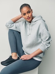 Gris - Sudadera básica de corte extragrande con capucha en polar de Under Armour - Imagen 4 de 9