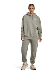 Under Armour Green Oversized Essential Fleece Hoodie - Image 3 of 6