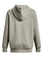 Under Armour Green Oversized Essential Fleece Hoodie - Image 6 of 6
