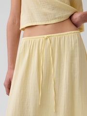 Gap Yellow Cotton Gauze Tiered Easy Maxi Skirt - Image 3 of 3