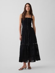 Gap Gestuftes Maxikleid mit Lochstickerei - Bild 1 von 4