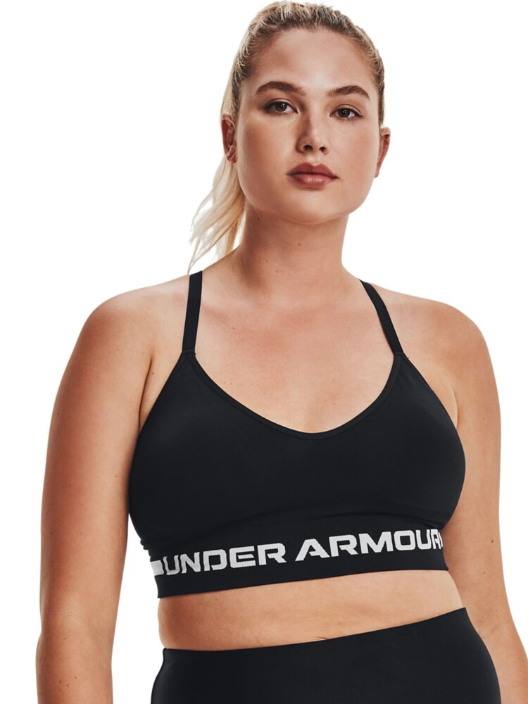 Under Armour Black Seamless Low Long Bra - Image 1 of 12