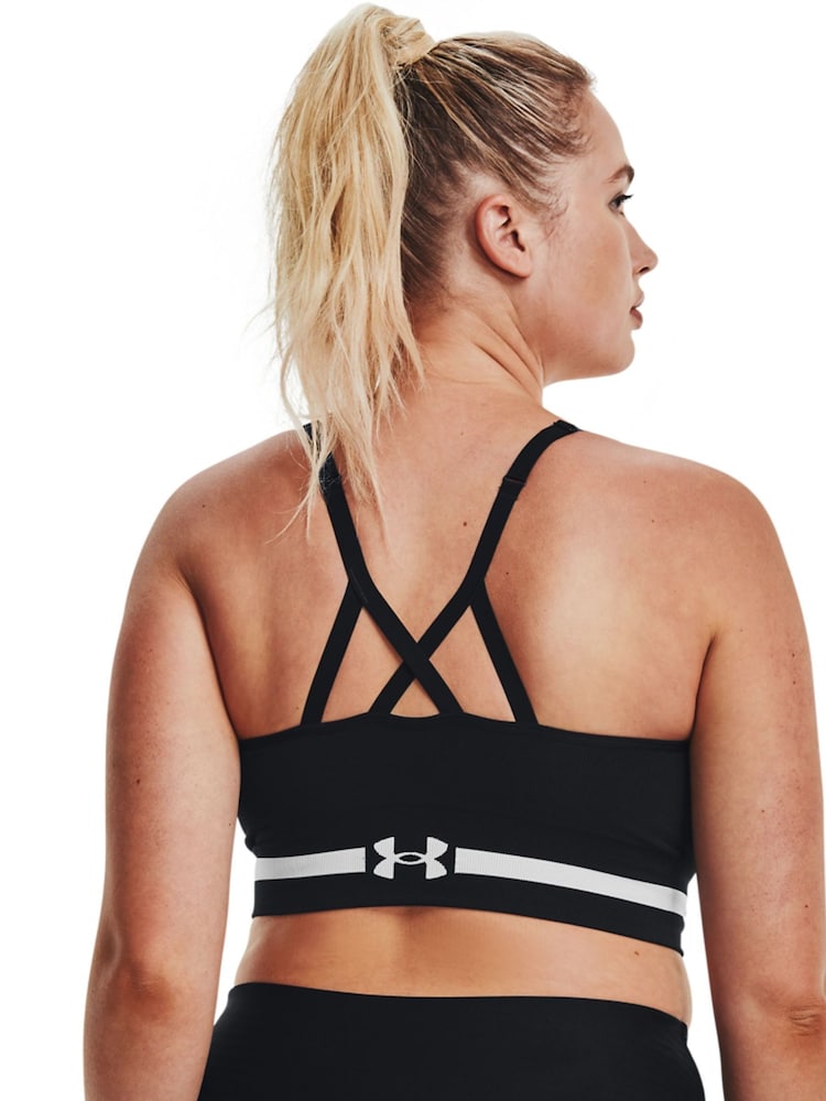Under Armour Black Seamless Low Long Bra - Image 2 of 12