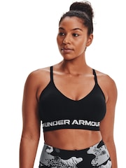 Under Armour Black Seamless Low Long Bra - Image 7 of 12