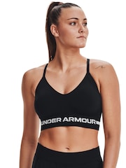 Under Armour Black Seamless Low Long Bra - Image 9 of 12