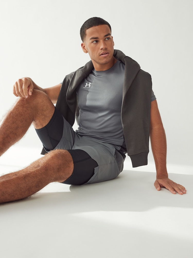 Under Armour Grey Challenger Train Short Sleeve T-Shirt - Image 1 of 7 Under Armour Grey Challenger Train Short Sleeve T-Shirt - Image 1 of 7