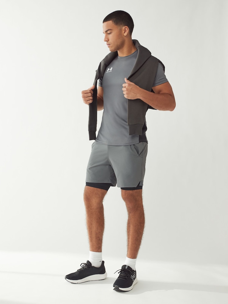 Under Armour Grey Challenger Train Short Sleeve T-Shirt - Image 2 of 7 Under Armour Grey Challenger Train Short Sleeve T-Shirt - Image 2 of 7