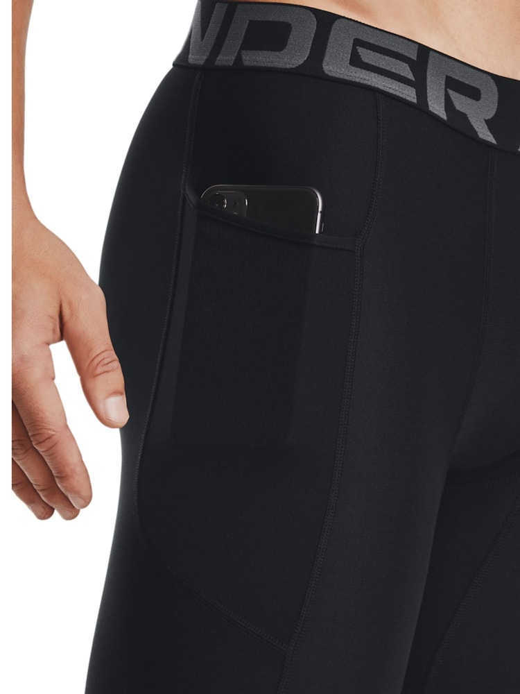 Under Armour Black Heat Gear Long Shorts - Image 3 of 7