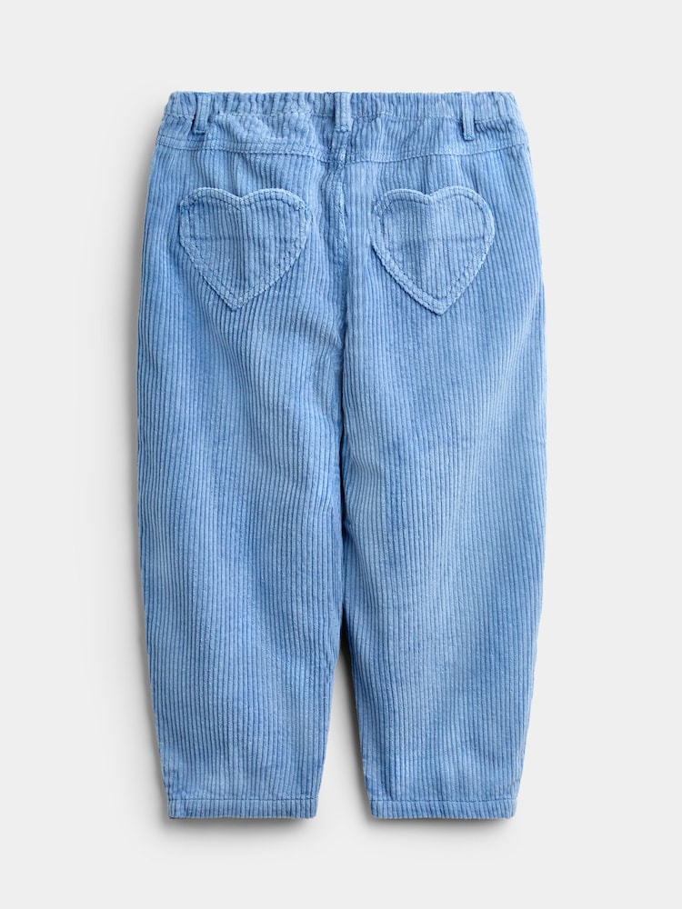 JoJo Maman Bébé Dusky Blue Cord Trousers - Image 2 of 4 JoJo Maman Bébé Dusky Blue Cord Trousers - Image 2 of 4