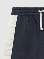 Reiss Navy/Ecru Surf Senior Drawstring Contrast Swim Shorts - Image 7 of 7