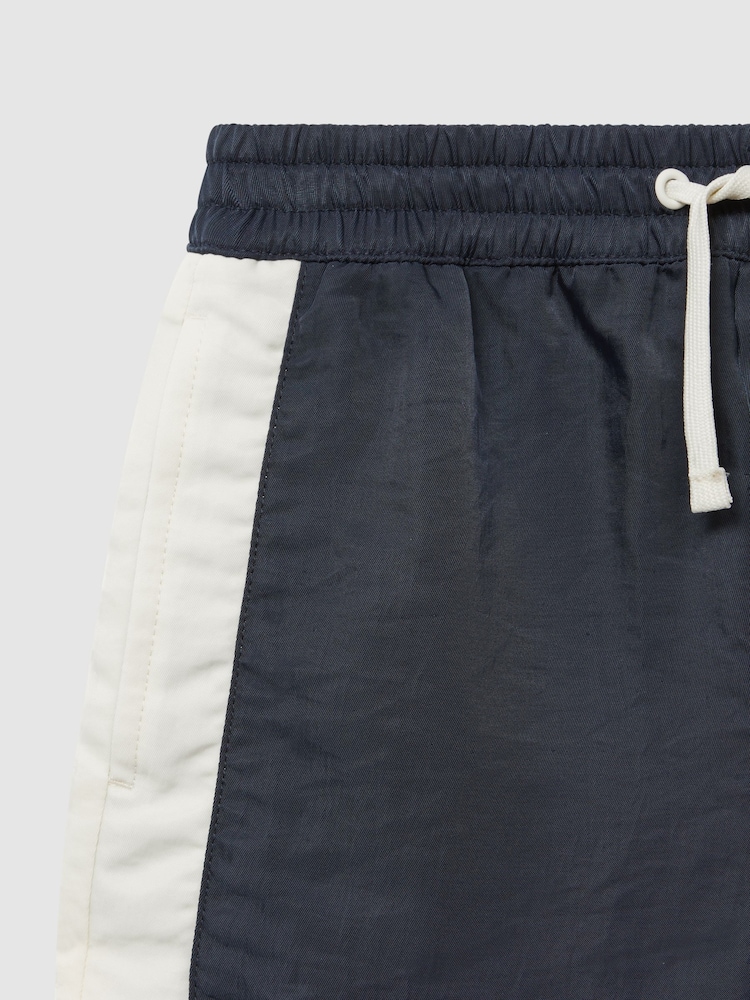 Reiss Navy/Ecru Surf Senior Drawstring Contrast Swim Shorts - Image 7 of 7