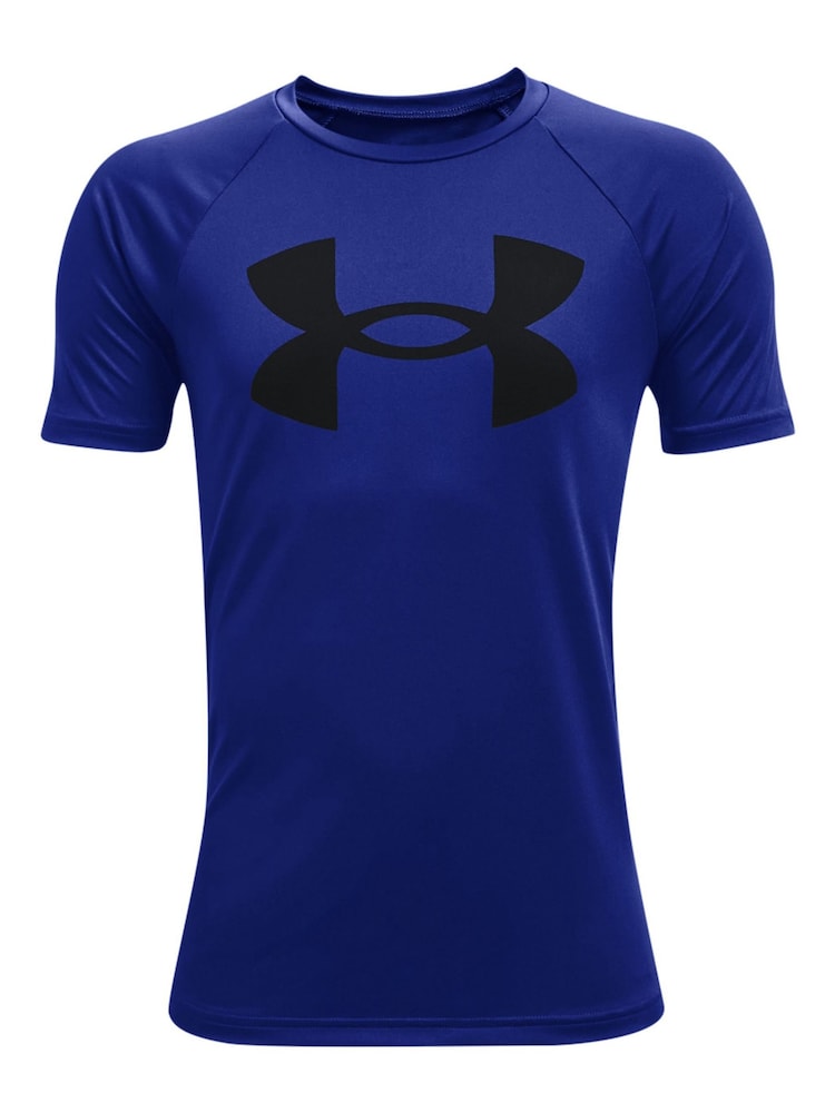 أزرق داكن - تيشرت بشعار كبير بكم قصير من Under Armour - صورة 1 من 2