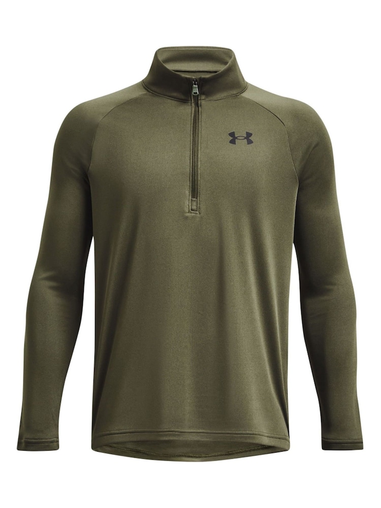 Under Armour Green Youth Tech 2.0 1/2 Zip Sweatshirt - Image 1 of 2