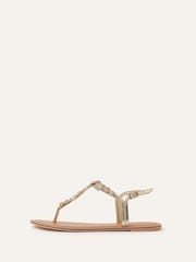 Accessorize Gold Rome Sparkle Sandals - Image 3 of 4
