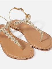 Accessorize Gold Rome Sparkle Sandals - Image 4 of 4