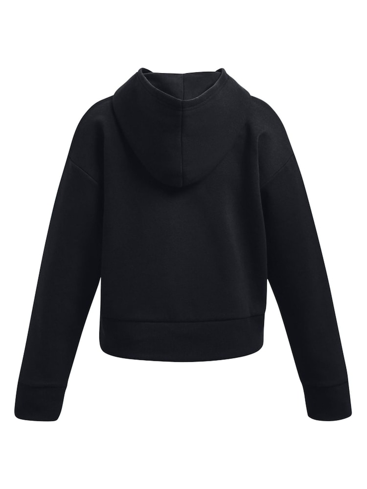 Under Armour Black Rival Fleece Crop Hoodie - Image 2 of 2
