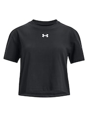 Under Armour Black Crop Sportstyle Logo Short Sleeve T-Shirt - Image 1 of 2