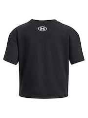 Under Armour Black Crop Sportstyle Logo Short Sleeve T-Shirt - Image 2 of 2