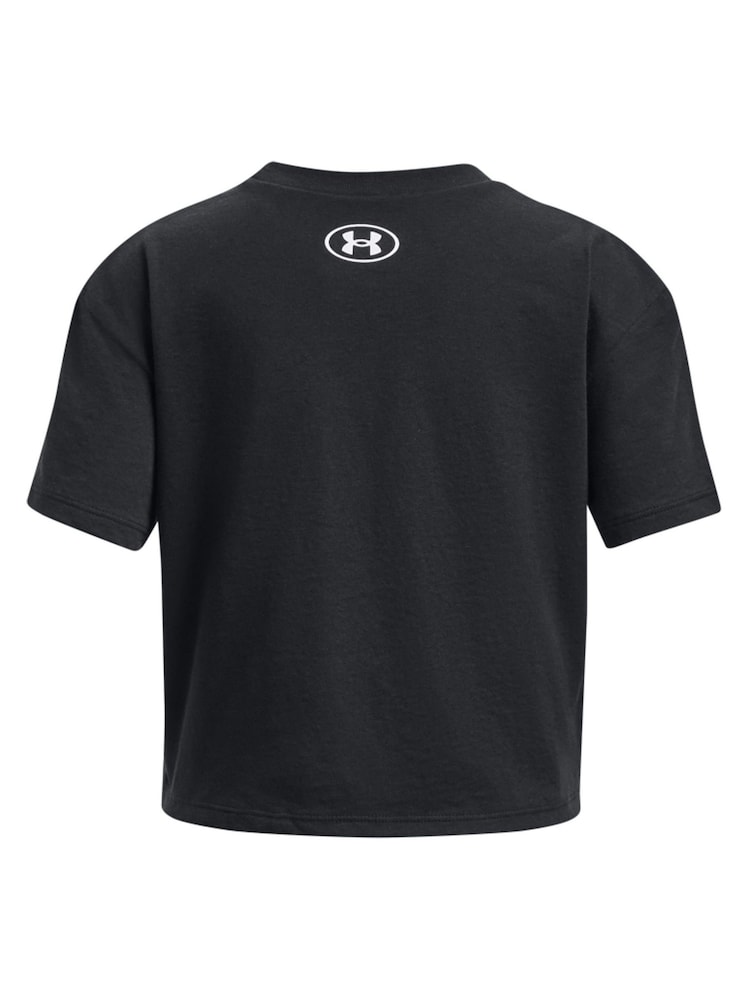 Under Armour Black Crop Sportstyle Logo Short Sleeve T-Shirt - Image 2 of 2