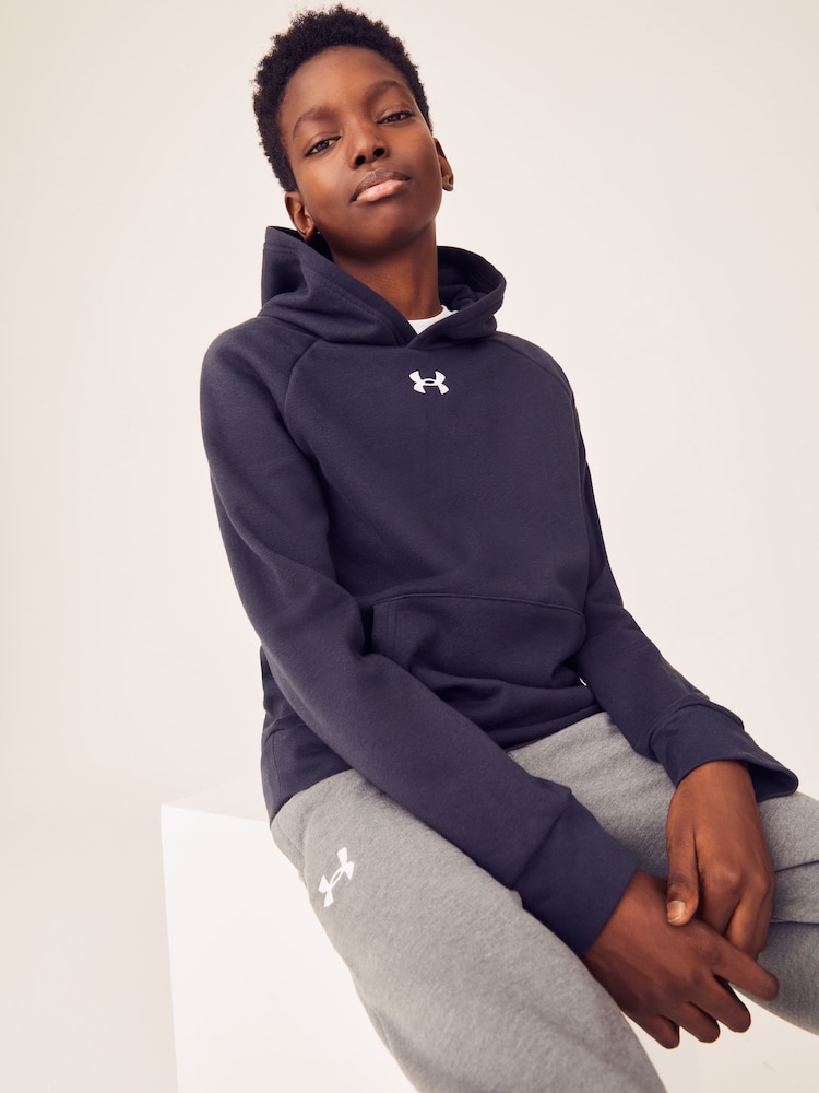 Under Armour Black Rival Fleece Hoodie - Image 1 of 5