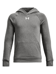 Under Armour Grey Rival Fleece Hoodie - Image 1 of 2