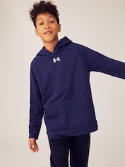 Under Armour Blue Rival Fleece Hoodie - Image 1 of 7
