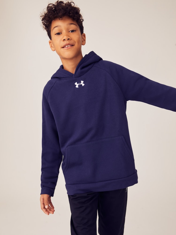Under Armour Blue Rival Fleece Hoodie - Image 1 of 7