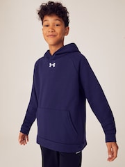 Under Armour Blue Rival Fleece Hoodie - Image 3 of 7