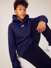 Under Armour Blue Rival Fleece Hoodie - Image 4 of 7