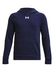 Under Armour Blue Rival Fleece Hoodie - Image 6 of 7