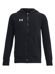 Under Armour Black Rival Fleece Full Zip Hoodie - Image 5 of 6