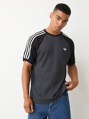 adidas originals Grey/Black Cali Waffle T-shirt - Image 1 of 5