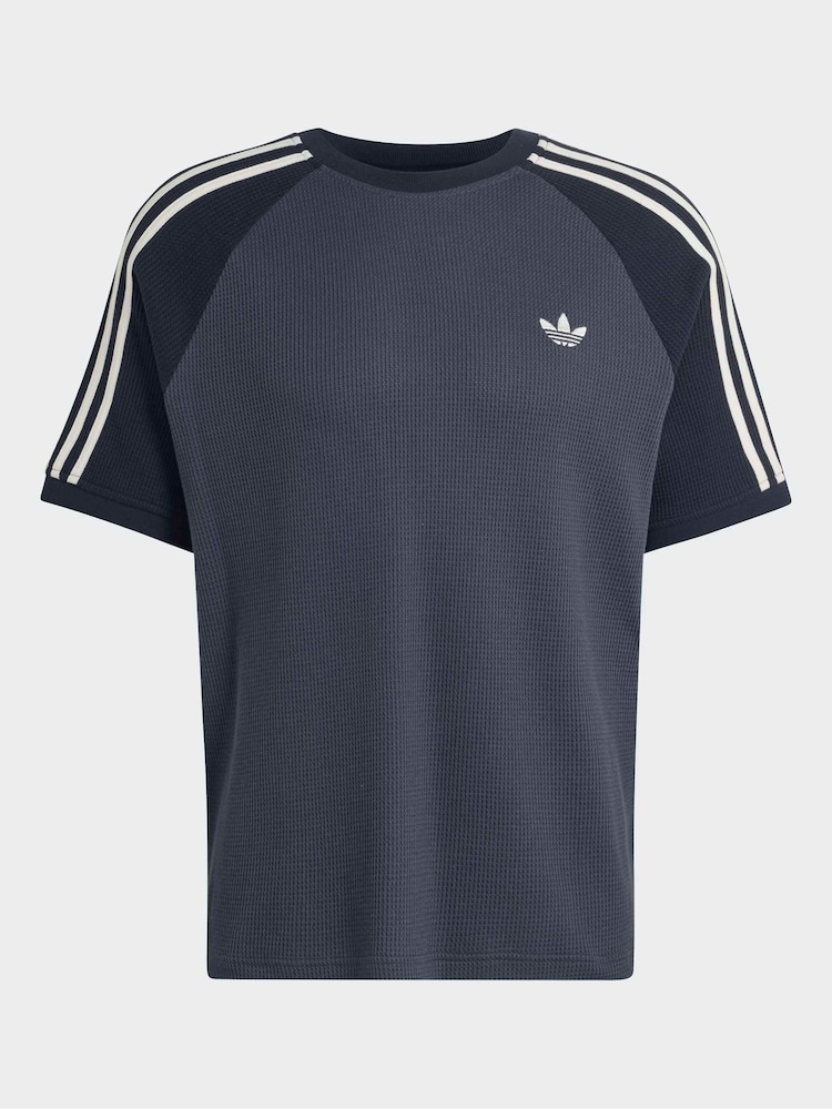 adidas originals Grey/Black Cali Waffle T-shirt - Image 5 of 5 adidas originals Grey/Black Cali Waffle T-shirt - Image 5 of 5