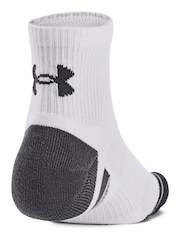 Under Armour White Performance Tech Socks 3 Pack - Image 3 of 4
