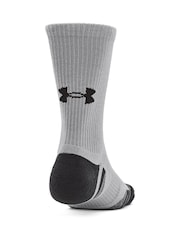 Under Armour Grey Performance Tech Crew Socks 3 Pack - Image 4 of 8