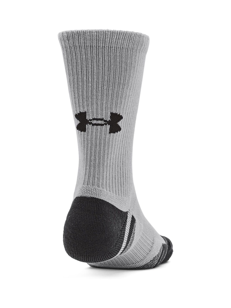 Under Armour Grey Performance Tech Crew Socks 3 Pack - Image 4 of 8