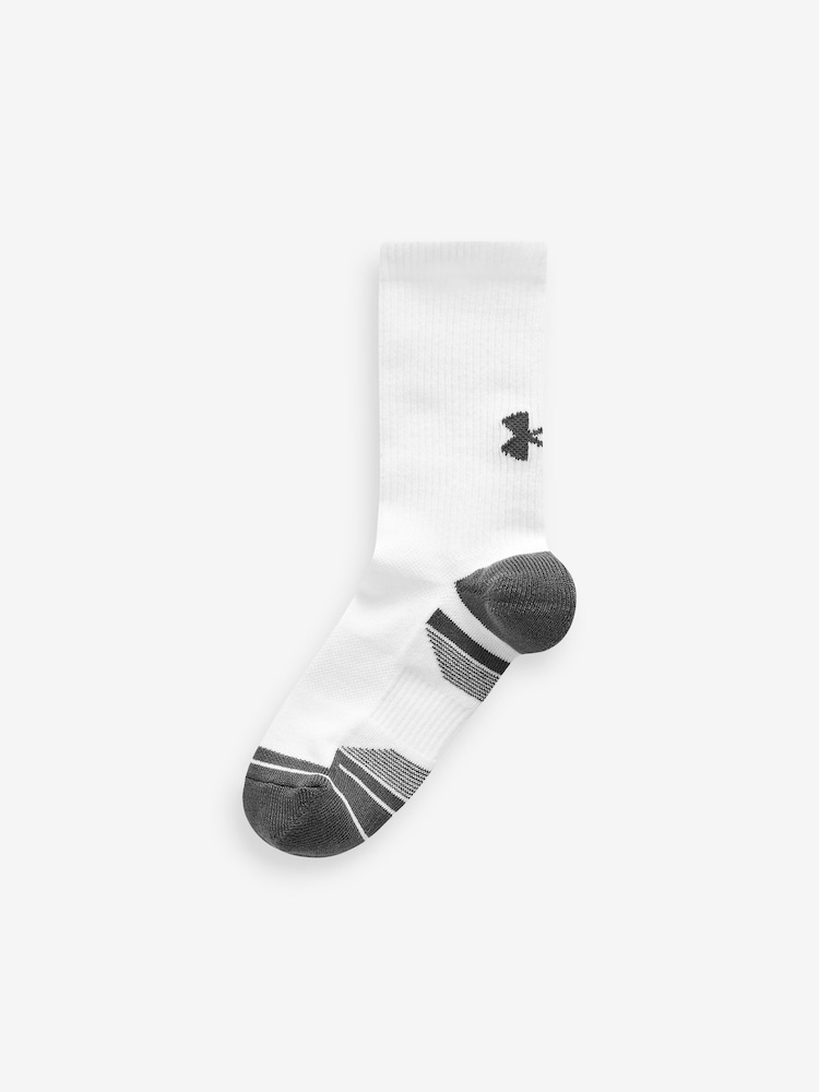 Under Armour Grey Performance Tech Crew Socks 3 Pack - Image 7 of 8
