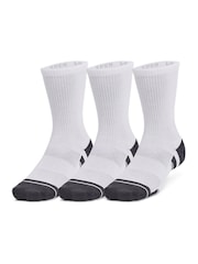 Under Armour White Performance Tech Crew Socks 3 Pack - Image 2 of 6