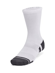 Under Armour White Performance Tech Crew Socks 3 Pack - Image 4 of 6