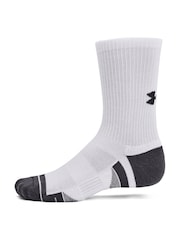 Under Armour White Performance Tech Crew Socks 3 Pack - Image 5 of 6