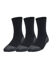 Under Armour Black Junior Perform Tech Crew Socks 3 Pack - Image 2 of 5