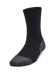Under Armour Black Junior Perform Tech Crew Socks 3 Pack - Image 4 of 5