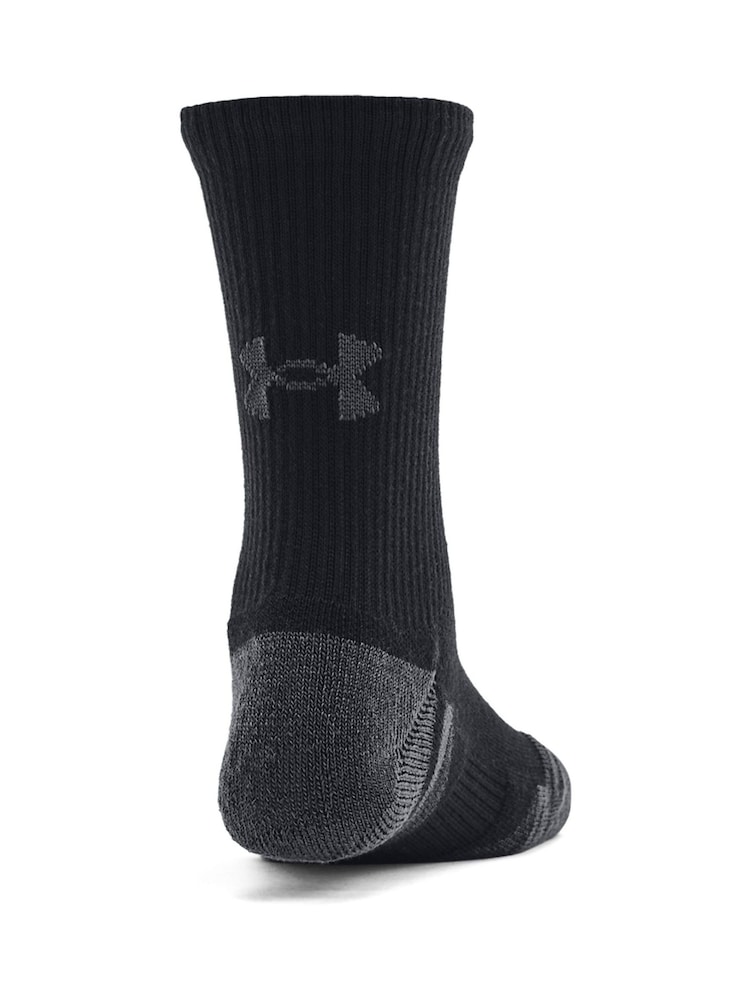 Under Armour Black Junior Perform Tech Crew Socks 3 Pack - Image 5 of 5