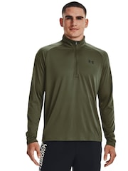 Verde caqui - Forro polar con cremallera Tech Quarter de Under Armour - Imagen 1 de 6