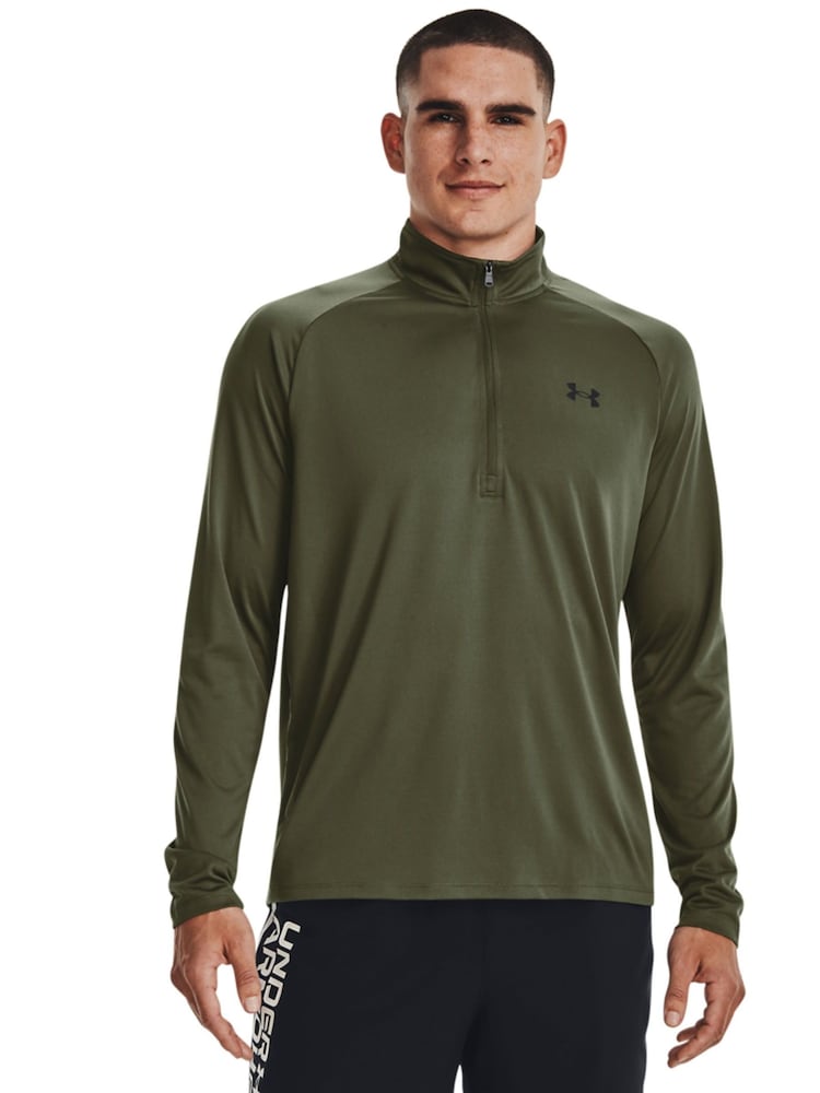 Verde caqui - Forro polar con cremallera Tech Quarter de Under Armour - Imagen 1 de 6