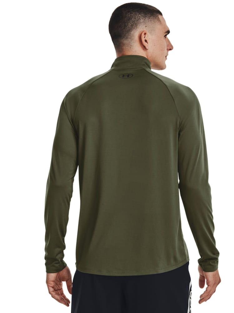 Verde caqui - Forro polar con cremallera Tech Quarter de Under Armour - Imagen 2 de 6